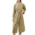 thumbnail image 1 of Hvyesh Womens Waffle Robe Plus Size Mid-Length Kimono Bathrobe Solid Spa Robe for Women Lightweight Robe, 1 of 4