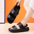 thumbnail image 1 of Hvyesh Womens Wide Width Sandals Casual Summer Open Toe Sandals Comfortable Slip On Sandals Trendy Breathable Sandal Size 38-39, 1 of 9