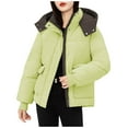 thumbnail image 1 of Hvyesh Womens Winter Puffer Jacket Warm Quilted Hooded Jackets Comfy Stand Collar Zip Up Padded Coat Thermal Outdoor Coat with Pockets, 1 of 7