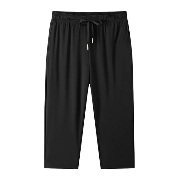 breaise Workout Capri Pants for Women Quick Dry Ice Silk Capris Plus Size Drawstring Athletic Jogger Trouses Loose Cropped Pants