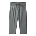 thumbnail image 1 of breaise Workout Capri Pants for Women Quick Dry Ice Silk Capris Plus Size Drawstring Athletic Jogger Trouses Loose Cropped Pants, 1 of 6