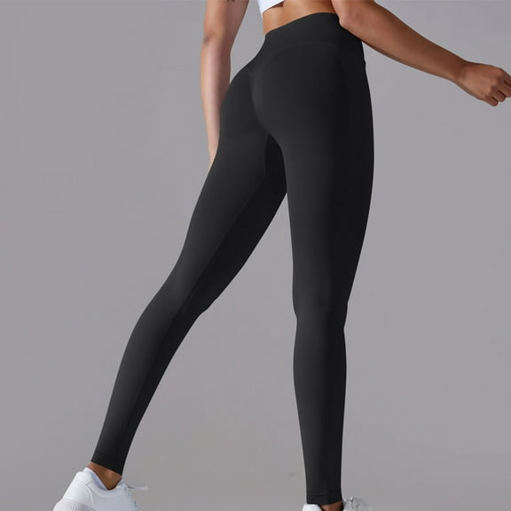 Hvyesh Workout Leggings for Women Tummy Control Skinny Yoga Pants High Waisted Stretchy Compression Gym Athletic Pants