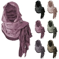 Hvyesh Wrap Wasteland Hooded Shawl Cowl Scarf Rogue Medieval Cloak Renaissance Costume Cape