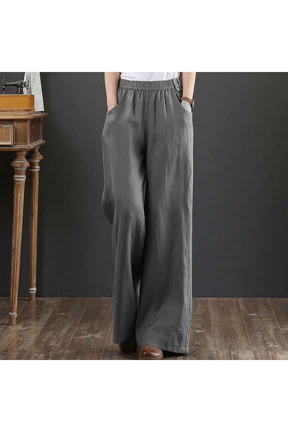 Yoga Pants Women Wide Leg Pants High Waist Casual Loose Track Sweatpants Women Business Work Pants with Pockets
