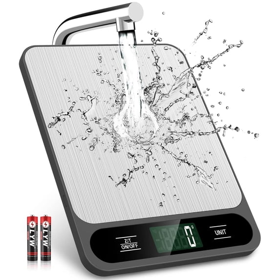 Hwawhin Digital Food Scale,22Ib Kitchen food Scale with 1g/0.04oz Precise Graduation,304 Stainless Steel, Waterproof, Type-C Rechargeable, 6 Units LCD Display Scale for Baking and Cooking