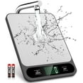 thumbnail image 1 of Hwawhin Food Scale, 10kg/22lb Digital Kitchen Scale Weight Grams and Ounces for Baking Cooking Coffee Package Postage, 6 Units with Tare Function, LCD Display, Easy Clean Stainless Steel（Black）, 1 of 7