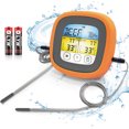 thumbnail image 1 of Hwawhin Meat Thermometer,Food thermometer with 2 Long Probe,Digital Meat Thermometer with Large Touchscreen LCD,Kitchen Timer,Grill Thermometer,Cooking Thermometer Instant Read for Smoker Kitchen BBQ, 1 of 8