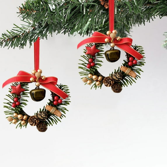 Hwkond Under $10 Christmas Indoor Decor Beautiful Christmas Decorations Wreaths Bells Window Porch Hanging Christmas Tree Christmas Home Decor Gifts,MulticolorD