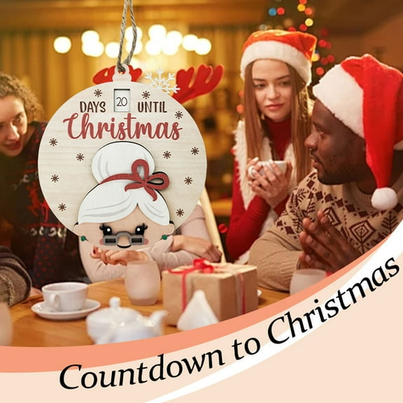 Hwkond Advent Calendar 2024 Christmas Decor Counting Down Decorations Vintage Christmas Ornaments Cute Halloween Decor Round Wood Fall Porch Ornaments Home Decor For Christmas