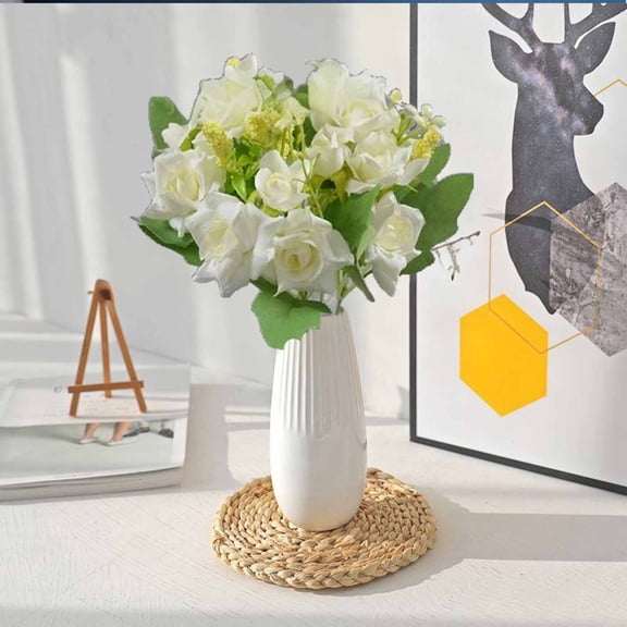 Hwkond Artificial Flowers for Decoration High-end Artificial Flowers CornerPlum Artificial Flowers Home Decoration Plastic Flowers