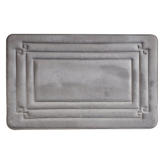Hwkond Bathroom Mats, Bathroom Absorbent Floor Mat Is Machine Washable Soft And Quickly Absorbs Water Bath Rugs Ensuring Stable And Non Slip Bathroom Floor Mat,Gray,15.74x23.62in
