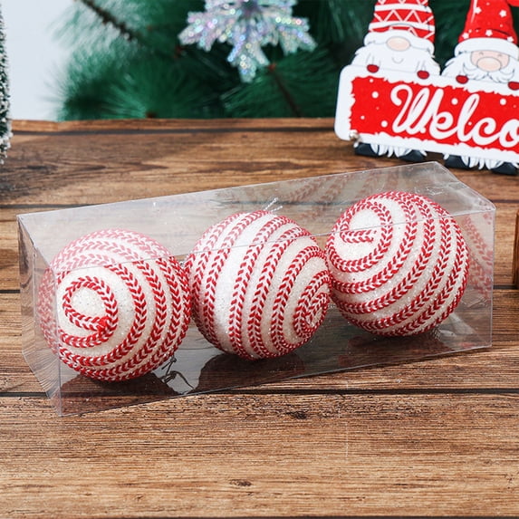 Hwkond Big Christmas Ornaments Balls New 3PC Christmas Balls Christmas Tree Decoration Balls Set Home Decoration Balls Christmas Hanging Decoration Christmas Decoration Balls