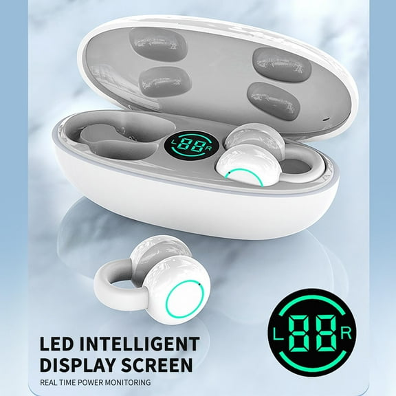 Hwkond Bluetooth Earphone Ear Clip Earphones Earclip Bluetooth New Private Model Noise Reduction Sports Earclip Earphones Wireless Not In The Ear Up to 25% Off