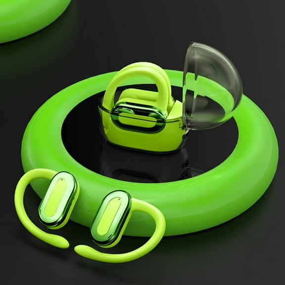 Hwkond Bluetooth Headphones Wireless Earbuds High-capacity Transparent Case Bluetooth Earbuds Wireless Sports Earphones With Extended Battery Life And Secure Fitness on Clearance