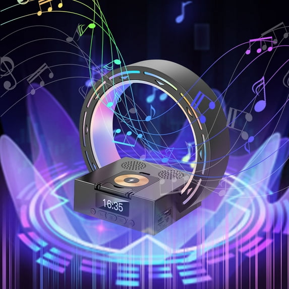 Hwkond Bluetooth Speaker Bluetooth Speaker Colorful Ambient Light Wireless Charger Night Light Multifunctional Intelligent Audio Creation On Clearance