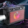 thumbnail image 1 of Hwkond Bluetooth Speaker Waterproof Solar Bluetooth 5.3 Player Can Be Used As A Radio And Speaker Camping Lighting Flashlight With Lights Supporting T-F And USB Playback On Clearance, 1 of 4