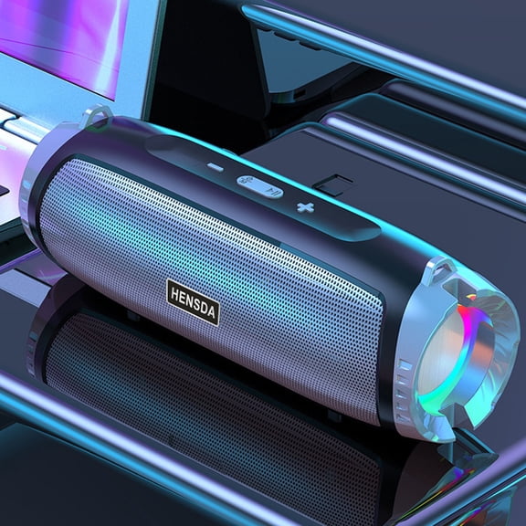 Hwkond Bluetooth Speaker Wireless Smart Bluetooth Speaker High Volume Card Speaker Outdoor RGB Flashing Car Subwoofer Speaker On Clearance