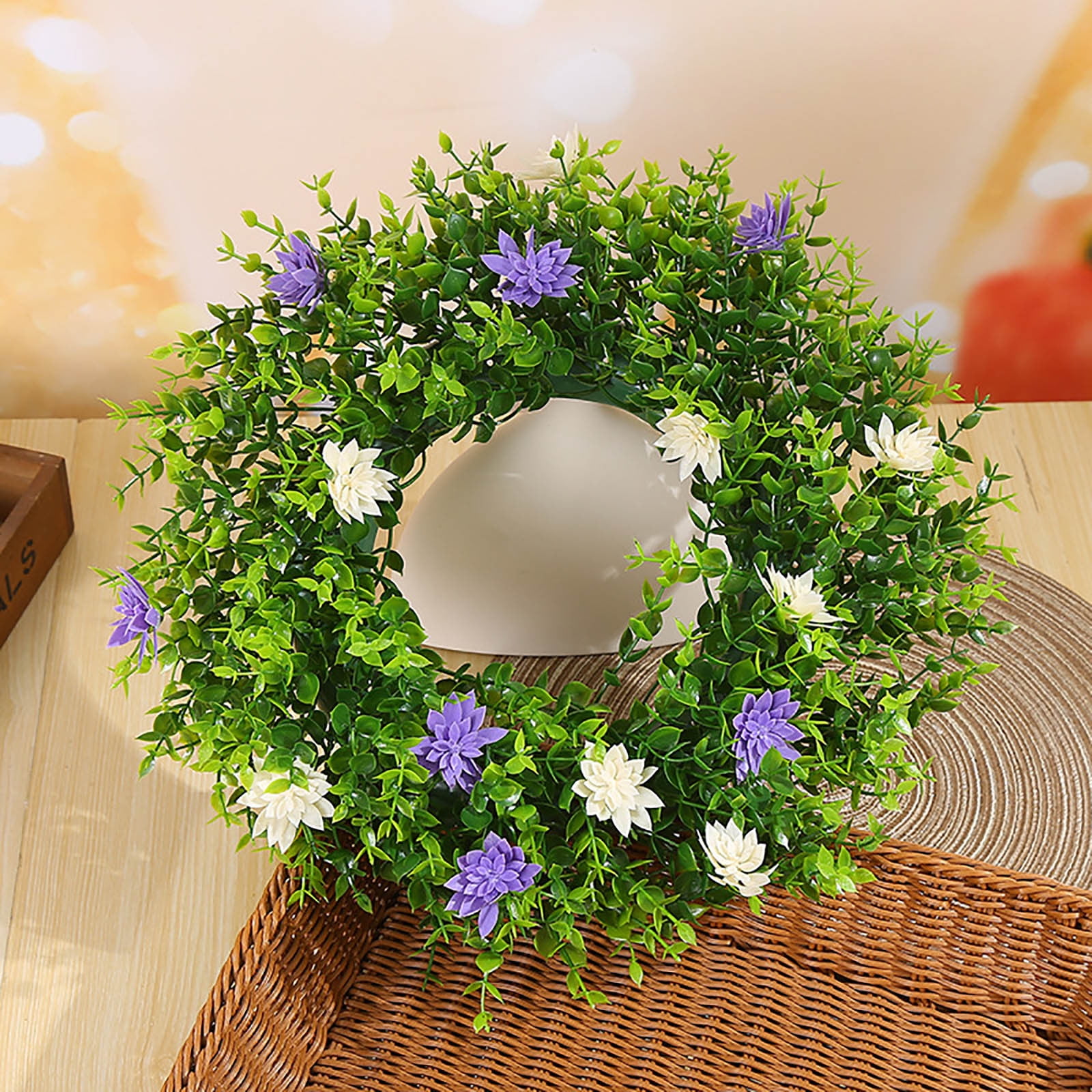 Hwkond Bulk Artificial Flowers Clearance Spring Wreaths For Front Door
