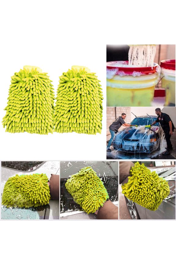 Hwkond Car Wash Glove Mitt Car Wash Gloves-microfiber Car Wash Gloves Non-scratch And Lint-free Advanced Car Wash Gloves on Clearance