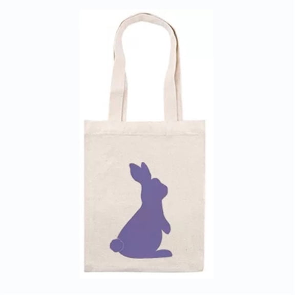 Hwkond Christmas Bag Candy Easter Basket Holiday Bunny Printed Canvas Gift Carry Eggs Candy Bag Up to 70% Off