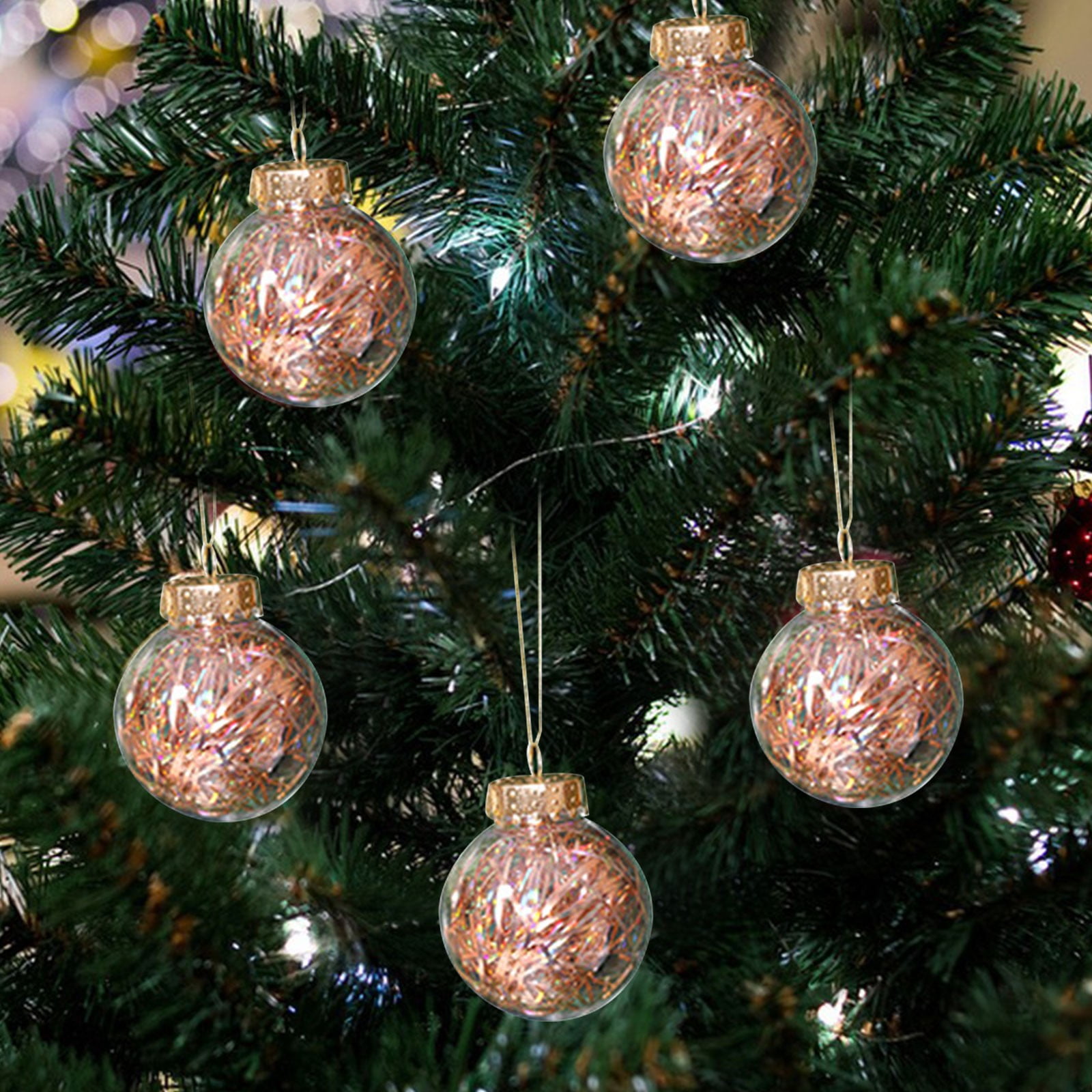 Hwkond Christmas Ball Ornaments 12.36in/4pc New Christmas Balls