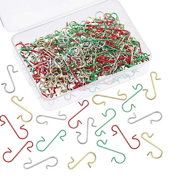 Hwkond Christmas Decoration Hooks, 50PC Christmas S-Hooks, Multi-Purpose Pendant Hooks, Christmas Indoor Decor,Multicolor