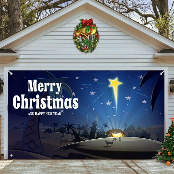 Hwkond Christmas Decorations Poster Of Christmas Cover Garage Door, Wall Murals, Winter,outdoor, Large Door Decoration For Interior And Exterior Decoration Of Christmas