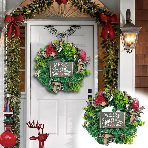 Hwkond Christmas Garland Clearance Christmas Wreath Christmas Door Decoration Christmas Decoration Wreath Christmas Decorative Doors Wreath