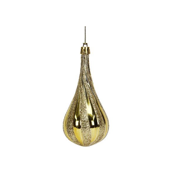 Hwkond Christmas Hanging Decorations Christmas Decorations Electroplated Painted Water Droplet Balls Christmas Balls Christmas Tree Pendants Accessories Christmas Ornaments(Gold,2.24x4.92in)