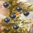 thumbnail image 1 of Hwkond Christmas Indoor Decoration 1pc Christmas Balls Ornaments Shatterproof Christmas Hanging Balls For Xmas Tree Holiday Wedding Mardi Gras Party,Black, 1 of 7