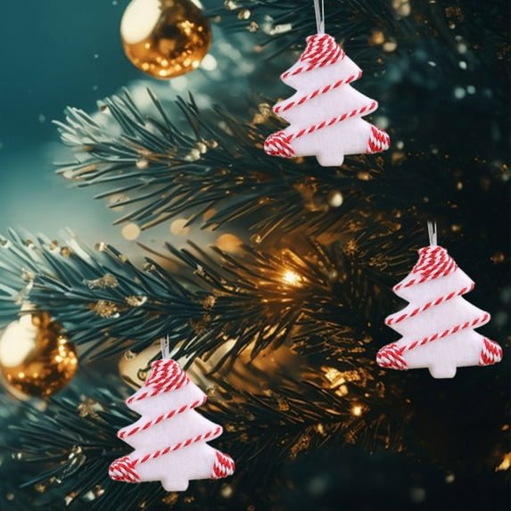 Hwkond Christmas Tree Balls 3pc Festival Pendant Accessories Elegant Christmas Tree Decorations Pendants Suitable For Indoor And Outdoor Use,White