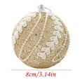 thumbnail image 1 of Hwkond Christmas Tree Decor Christmas Tree Decoration, Christmas Ball, Colored Ball, Dipped Powder Ball, Christmas Ornament, Single Pendant Ball, Christmas Decoration(Beige,3.14in), 1 of 2