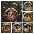 thumbnail image 1 of Hwkond Christmas Tree Pendant Decoration Nativity Christmas Ornament, Christmas Tree Decorations, Pendant Acrylic Car Accessories, 1 of 5
