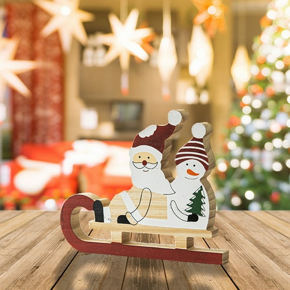 Hwkond Christmas Tree Prelit Christmas Decorations Log Color Wooden Ornaments Gifts Christmas Gifts