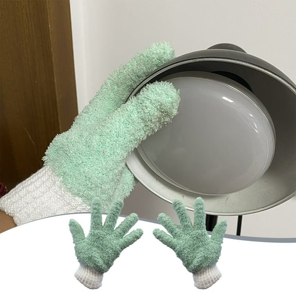 Hwkond Cleaning Gloves Up to 50% off Microfiber Dusting Gloves For House Cleaning, Dusting Mitts Reusable For Window-Blinds, Lamps, Mirrors, Book, Plants, Automotive Interior -1 Pair