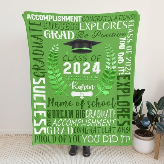 Hwkond Cooling Comforter 2024 Graduation Season Party Blanket Home Printing Outdoor Travel Camping Night Reading Blanket on Clearance