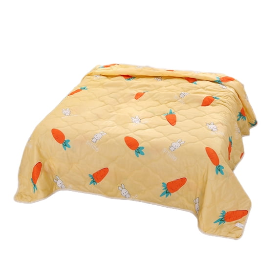 Hwkond Cooling Comforter Skin-friendly Plain Printed Washed Cotton Summer Quilt Ventilation Quilt on Clearance