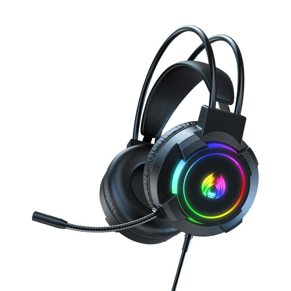 Hwkond Corded Headphones, Head Mounted Surround Sound Wired No Delay Breathable Earmuffs For Comfortable Wearing Of Wired Gaming Headphones