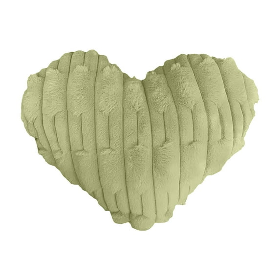 Hwkond Couch Pillows for Living Room And Winter Striped Cute Heart-shaped Plush Pillow Living Room Sofa Bedroom Pillow Soft Headboard Pillow,Green