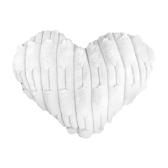 Hwkond Couch Pillows for Living Room And Winter Striped Cute Heart-shaped Plush Pillow Living Room Sofa Bedroom Pillow Soft Headboard Pillow,White