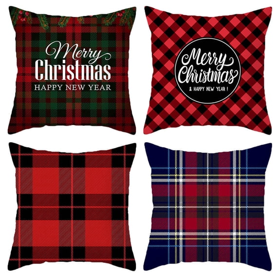 Hwkond Couch Throw Pillows Covers 4PCS Christmas Sofa Bed Home Decor Pillow Case Cushion Cover,(Up to 25% Off)MulticolorA