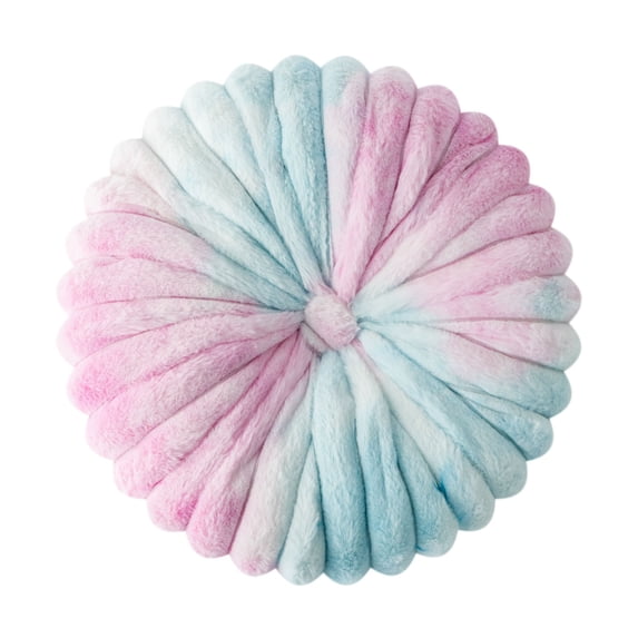 Hwkond Couch Throw Pillows Wind Round Pumpkin Pillow Tied Dyed Stripe Faux Rabbit Plush Throw Pillow Sofa Cushion Headrest Cushion,MulticolorB