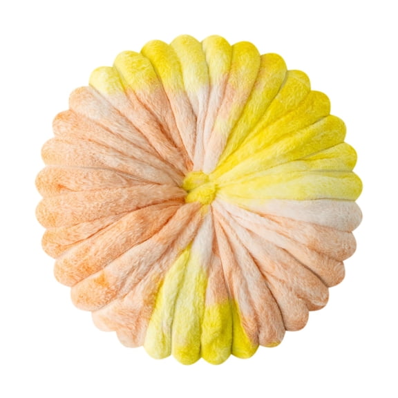 Hwkond Couch Throw Pillows Wind Round Pumpkin Pillow Tied Dyed Stripe Faux Rabbit Plush Throw Pillow Sofa Cushion Headrest Cushion,MulticolorD