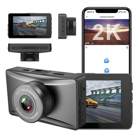 Hwkond Dash Cam Dash Cam WiFi 2K Ultra 1440P Front Car Camera For Cars 3-inch Dash Cameras With 24h Parking Monitoring/G-Sensor/ Loop Recording/HD Nightc Vision/170 Wide Angle on Clearance