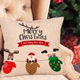 thumbnail image 1 of Hwkond Decorative Pillow Cover Santa Claus Linen Christmas Pillowcase Sofa Car Cushion Cover Home Decor on Clearance, 1 of 5