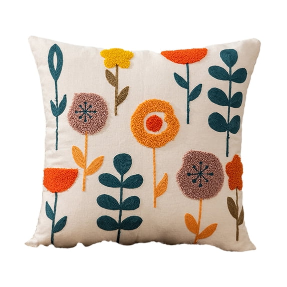 Hwkond Decorative Pillow Spring And Summer Pillow Covers Farmhouses Flower Plant Throw Pillow Covers Outdoor Cushion Case For Couch Home Sofa Living Room,MulticolorB