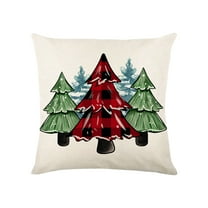 Hwkond Decorative Throw Pillows Linen Christmas Pillowcase 17.71x17.71in Used For Christmas Decoration Winter Holiday Decoration Pillow Cover Suitable For Home Sofas,WhiteB