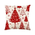 thumbnail image 1 of Hwkond Decorative Throw Pillows Linen Christmas Pillowcase 17.71x17.71in Used For Christmas Decoration Winter Holiday Decoration Pillow Cover Suitable For Home Sofas,RedB, 1 of 5