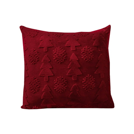 Hwkond Decorative Throw Pillows Plush Christmas Pillowcases Multi Size For Christmas Decoration Winter Holiday Decoration Pillowcases For Home Sofa,REDC