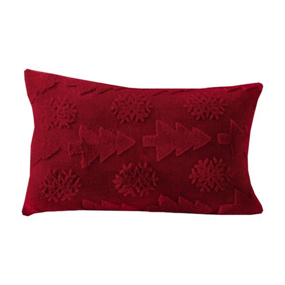Hwkond Decorative Throw Pillows Plush Christmas Pillowcases Multi Size For Christmas Decoration Winter Holiday Decoration Pillowcases For Home Sofa,RedA